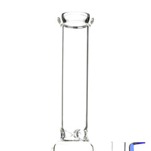 Load image into Gallery viewer, Glass Double Disc Perc Bong Blue HoneyComb