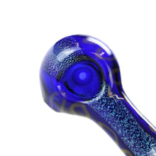 Load image into Gallery viewer, Blue and Yellow Dichro Glass Spoon