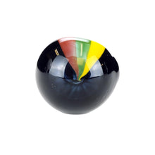 Load image into Gallery viewer, Black Rasta Glass Spoon