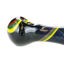 Load image into Gallery viewer, Rasta Glass Deluxe Spoon Pipe