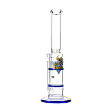 Load image into Gallery viewer, Glass Double Disc Perc Bong Blue HoneyComb