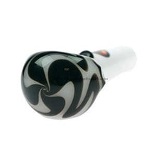 Load image into Gallery viewer, White w/Colour Swirl Bowl and Dot Hand Pipe