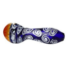 Load image into Gallery viewer, Spoon Pipe Honeycomb Blue Swirl