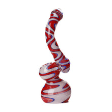 Load image into Gallery viewer, Swirly Glass Bubblers Red, White and Blue