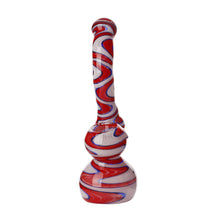 Load image into Gallery viewer, Swirly Glass Bubblers Red, White and Blue
