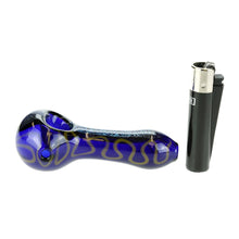 Load image into Gallery viewer, Blue and Yellow Dichro Glass Spoon
