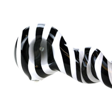 Load image into Gallery viewer, Black and White Spiral Spoon Pipe
