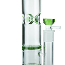 Load image into Gallery viewer, Cylinder Bong with Twin Honeycomb Percs and Ice Pinch
