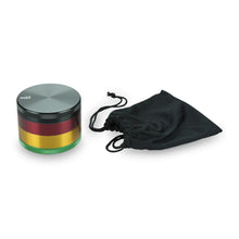 Load image into Gallery viewer, 4 Part 2.5&quot; Aluminium Rasta Grinder with Sifter
