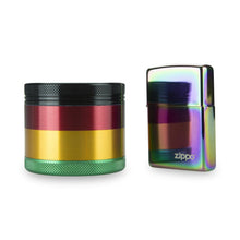 Load image into Gallery viewer, 4 Part 2.2&quot; Aluminium Rasta Grinder with Sifter
