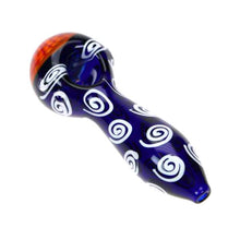Load image into Gallery viewer, Spoon Pipe Honeycomb Blue Swirl
