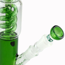 Load image into Gallery viewer, Straight Tube Bong with Ice Notches and Splash Guard Green
