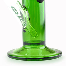 Load image into Gallery viewer, Straight Tube Bong with Ice Notches and Splash Guard Green
