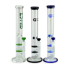 Load image into Gallery viewer, Straight Tube Bong with Fixed Inline and Honeycomb Perc
