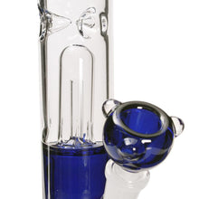 Load image into Gallery viewer, &#39;Flaming Skull&#39; Percolator Bong Clear Dome Perc Straight
