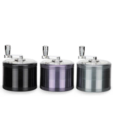 Load image into Gallery viewer, 4-Piece Herb Grinder Sifter with Rotary Crank Handle
