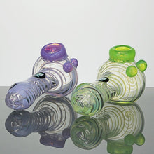 Load image into Gallery viewer, Clear Single Swirl Inside Out Spoon Pipe

