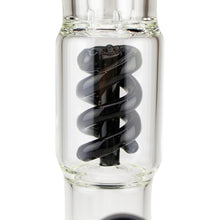 Load image into Gallery viewer, Straight Tube Spiral Perc Bong Black Cane
