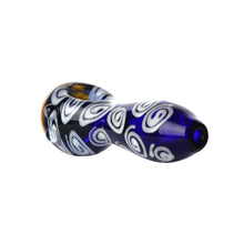 Load image into Gallery viewer, Spoon Pipe Honeycomb Blue Swirl
