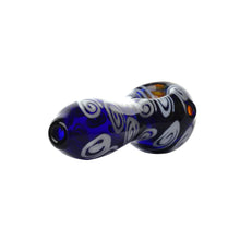 Load image into Gallery viewer, Spoon Pipe Honeycomb Blue Swirl
