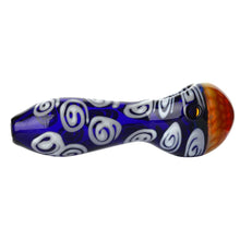 Load image into Gallery viewer, Spoon Pipe Honeycomb Blue Swirl
