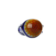 Load image into Gallery viewer, Spoon Pipe Honeycomb Blue Swirl
