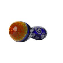 Load image into Gallery viewer, Spoon Pipe Honeycomb Blue Swirl
