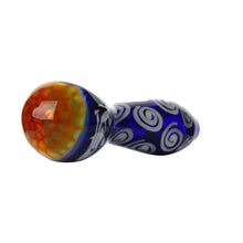 Load image into Gallery viewer, Spoon Pipe Honeycomb Blue Swirl
