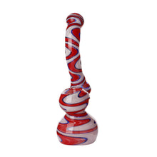 Load image into Gallery viewer, Swirly Glass Bubblers Red, White and Blue
